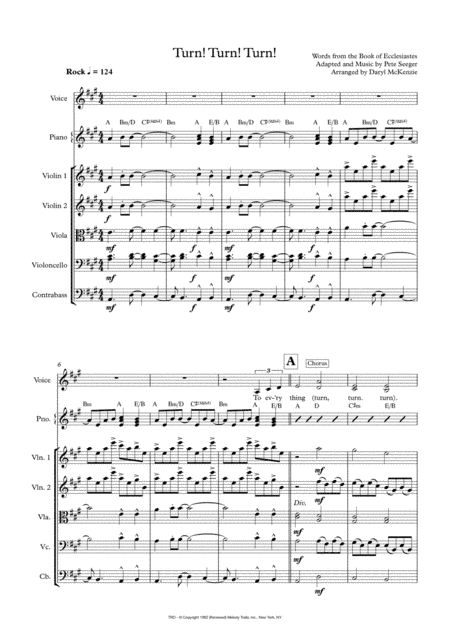 Turn! Turn! Turn! (to Everything There Is A Season) (arr. Daryl McKenzie)