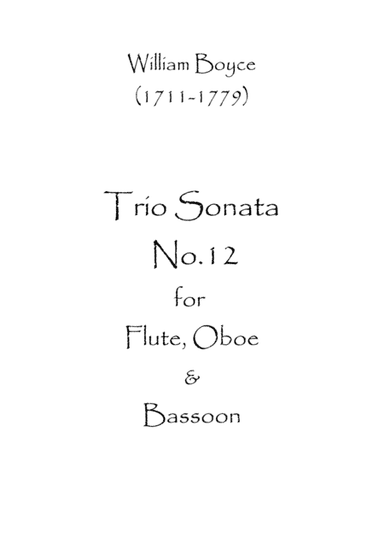 Trio Sonata No.12 (arr. Spence Bundy)