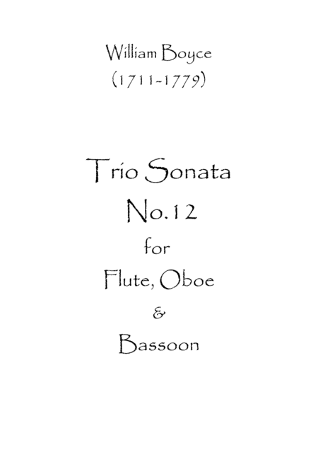Trio Sonata No.12 (arr. Spence Bundy)