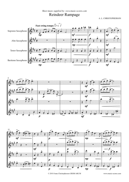 Reindeer Rampage - Sax Quartet