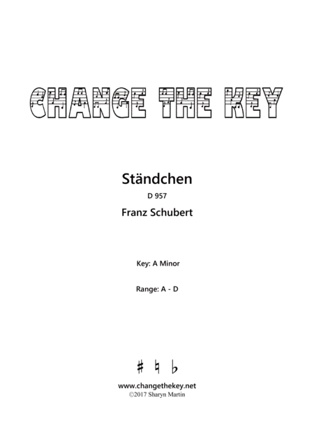 Standchen - A Minor (arr. Change the Key)