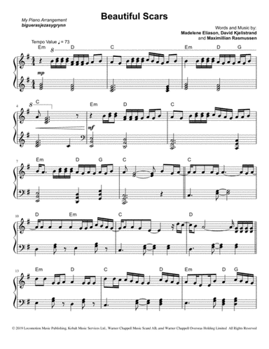 Beautiful Scars (arr. Jeza Sygrynn Bigueras)