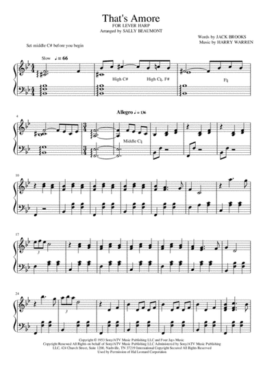 That's Amore (That's Love) (arr. Sally Beaumont)