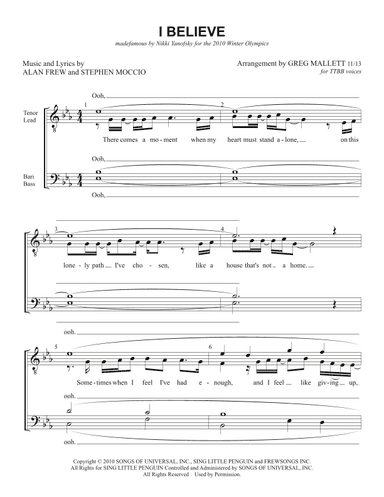 I Believe (arr. Greg Mallett)