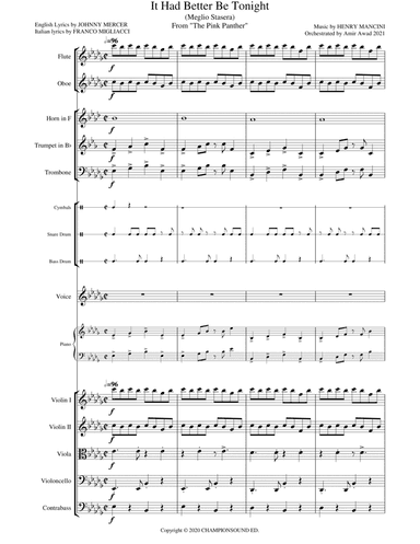 Meglio Stasera (arr. Amir Awad)