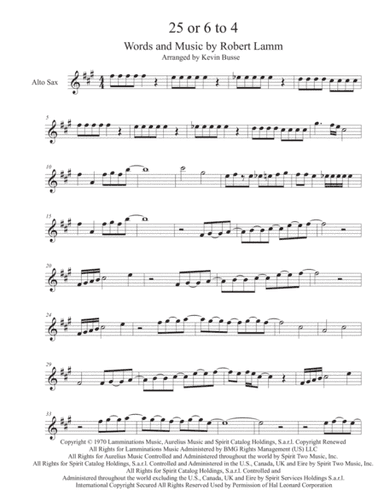 25 Or 6 To 4 (arr. Kevin Busse)