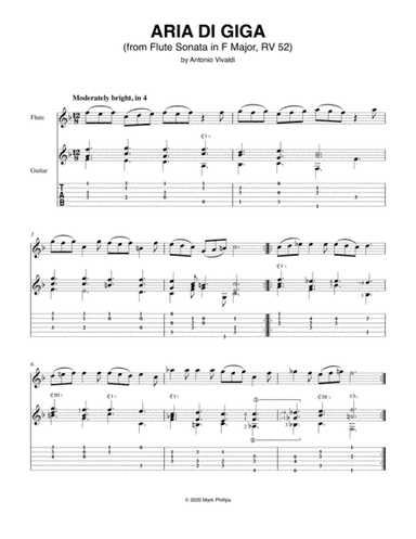Aria di giga (from Flute Sonata in F Major, RV 52) (arr. Mark Phillips)