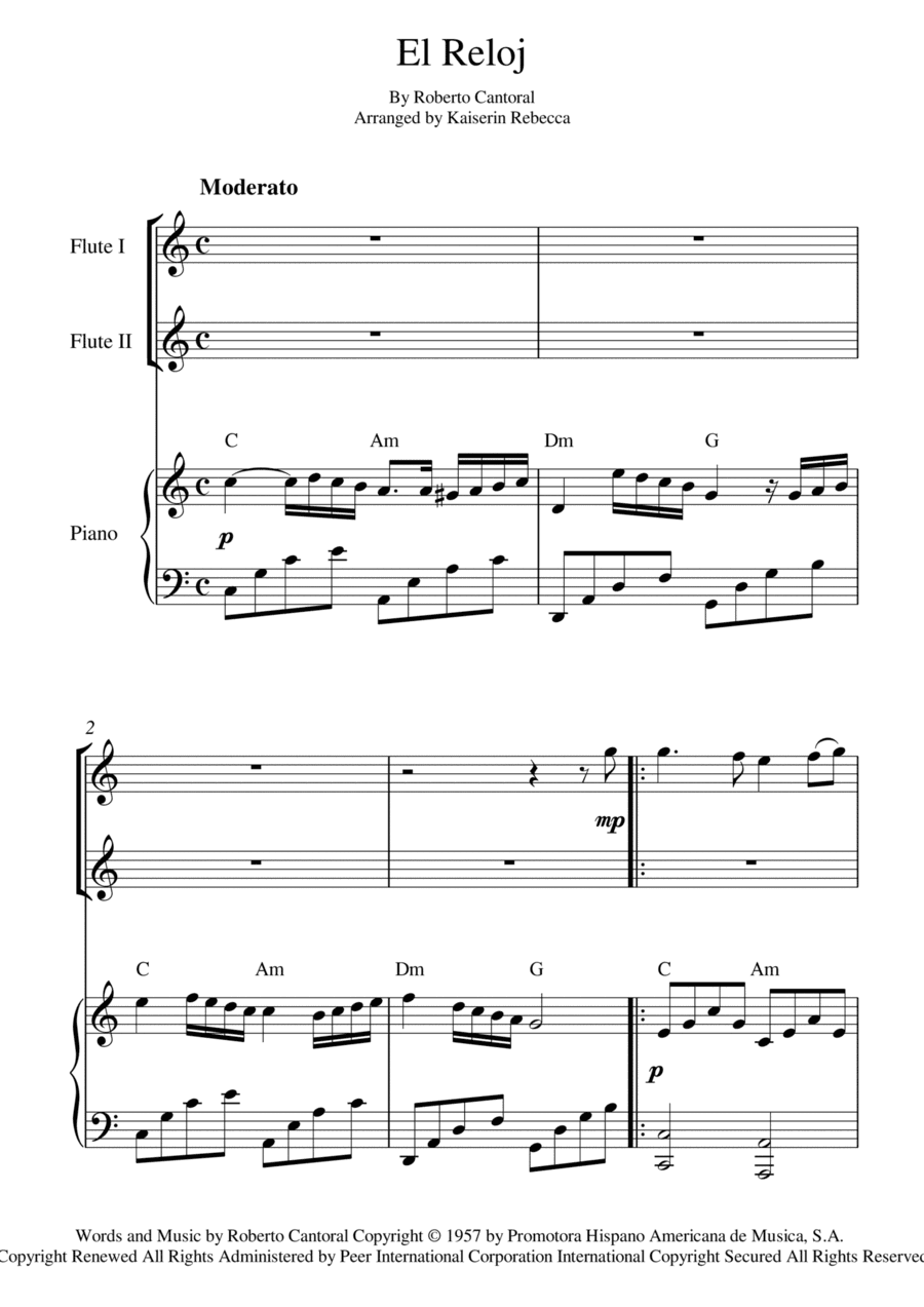 El Reloj (arr. Kaiserin Rebecca)