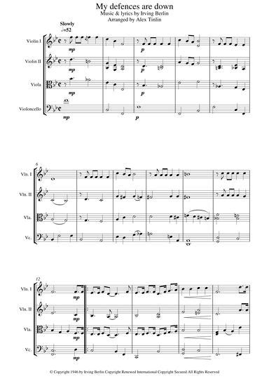 My Defenses Are Down (arr. Alex Tinlin)