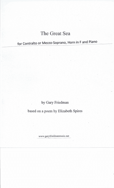 The Great Sea   for contralto or mezzo-soprano, horn in F, and piano