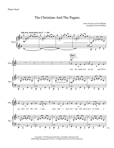 The Christians And The Pagans (arr. David Maddux)