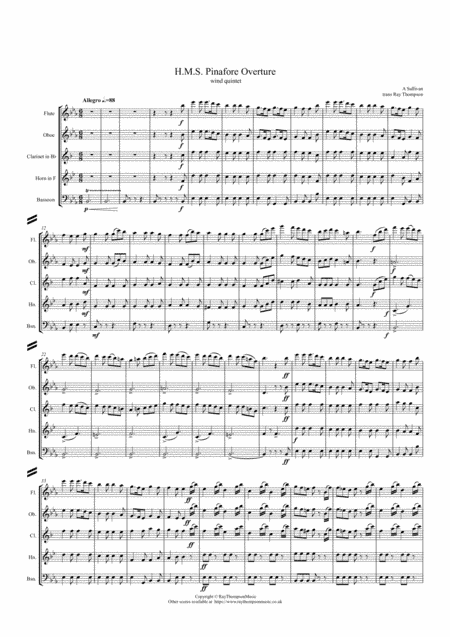 Sullivan: Overture to "H.M.S. Pinafore" - wind quintet (arr. Ray Thompson)