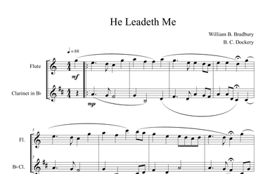 He Leadeth Me (Flute and Clarinet Duet) (arr. B. C. Dockery)