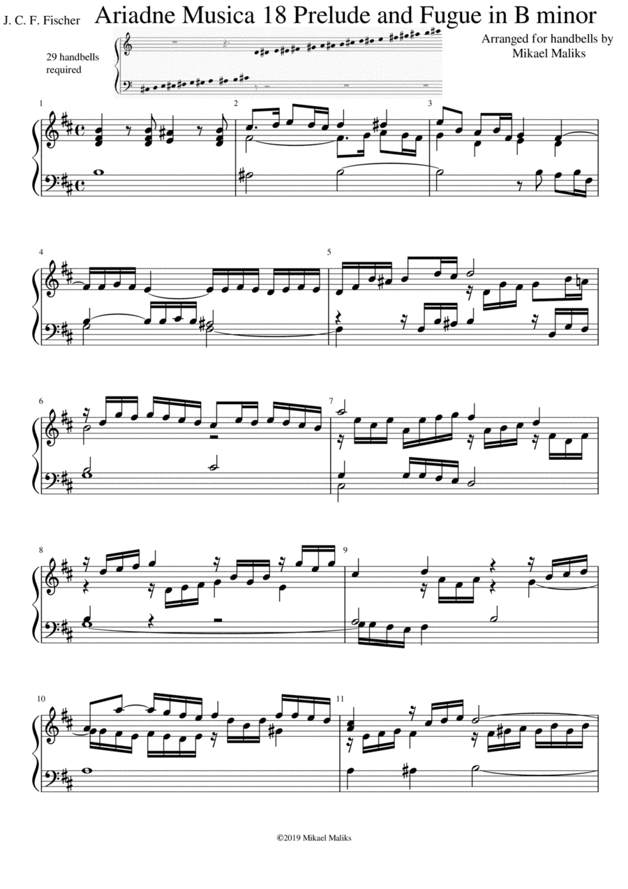 Ariadne Musica 18 Prelude and Fugue in B minor