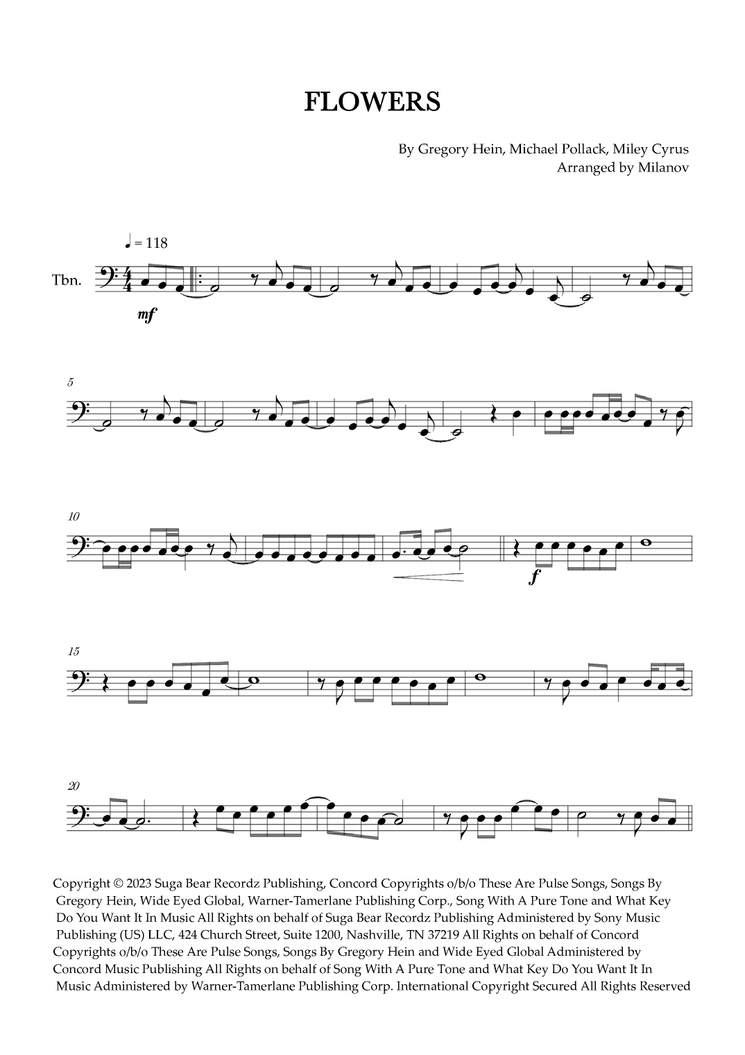 Flowers (arr. Milanov)