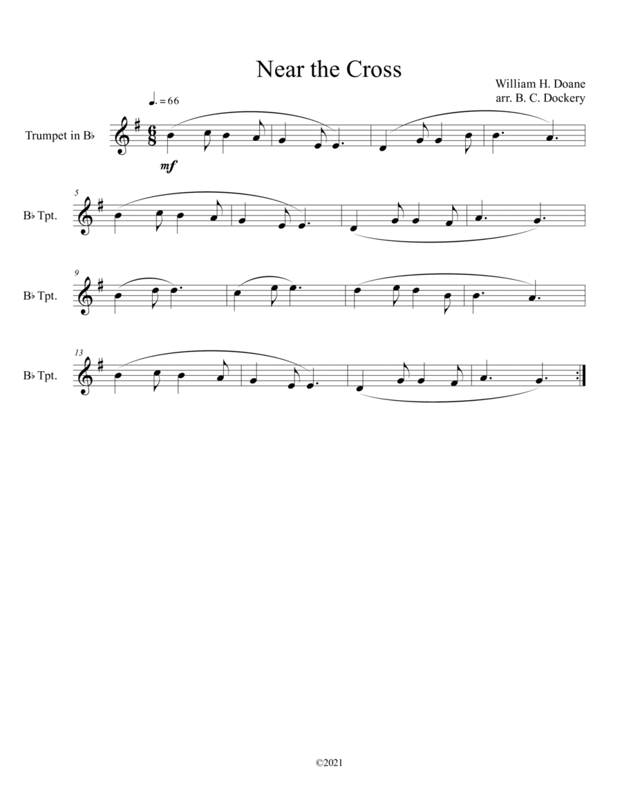 Near the Cross (trumpet solo) (arr. B. C. Dockery)