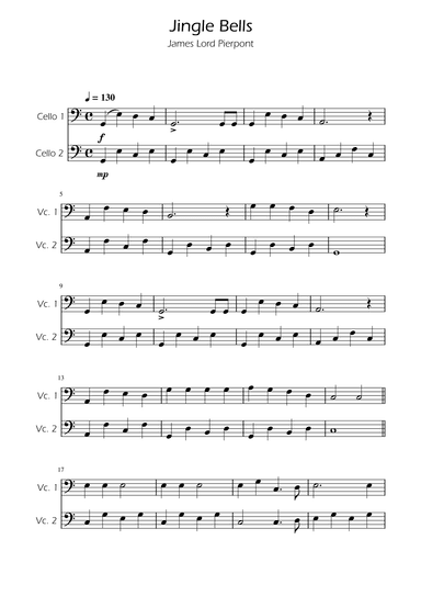 Jingle Bells - Cello Duet (arr. Ygor Nunes)