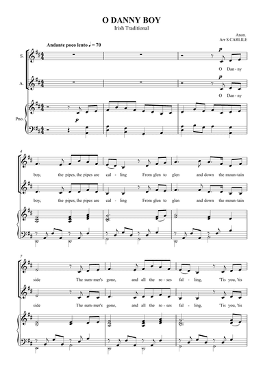 O Danny Boy (arr. SCMusic)