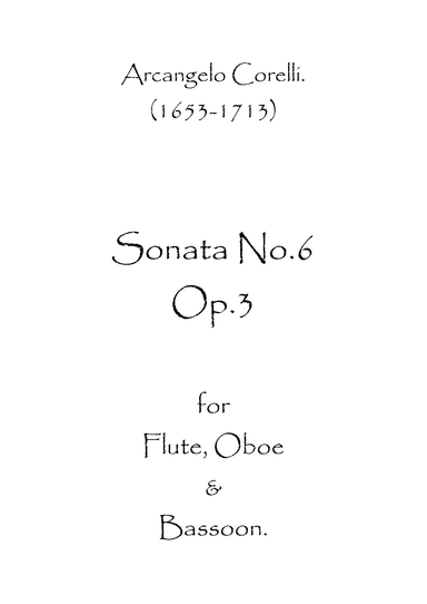 Sonata No.6 Op.3 (arr. Spence Bundy)