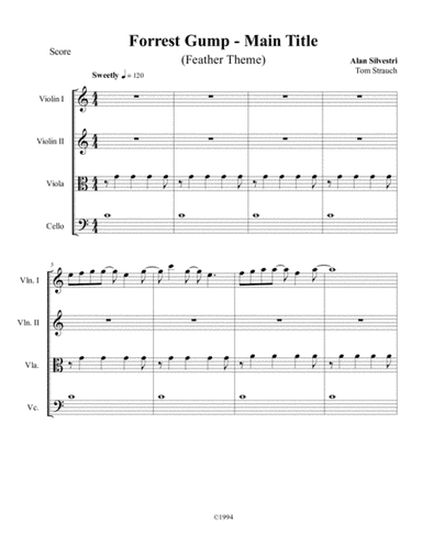 Forrest Gump - Main Title (Feather Theme)  from the Paramount Motion Picture FORREST GUMP (arr. Thomas Strauch)