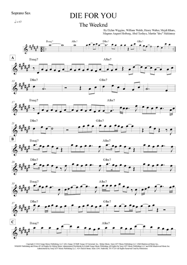 Die For You (arr. Leo Silva)