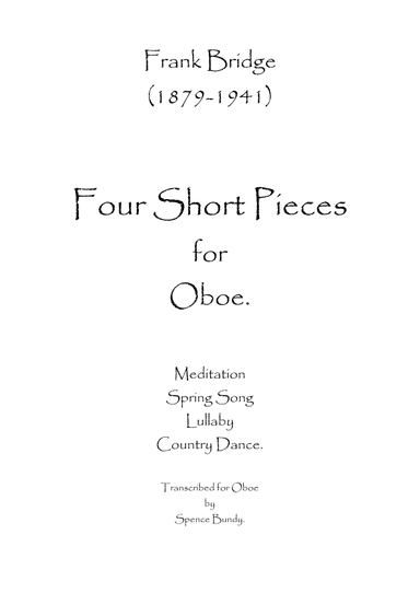 Four Short Pieces (arr. Spence Bundy)