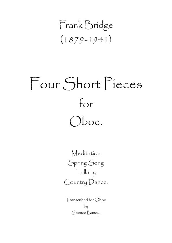 Four Short Pieces (arr. Spence Bundy)