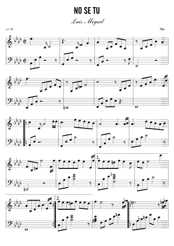 No Se Tu (arr. Unimusic Academy (Academia Unimusica))