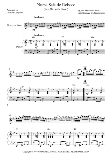 Numa Sala De Reboco (arr. Gildson Cerqueira)