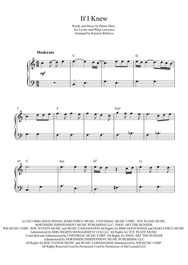 If I Knew (arr. Kaiserin Rebecca)