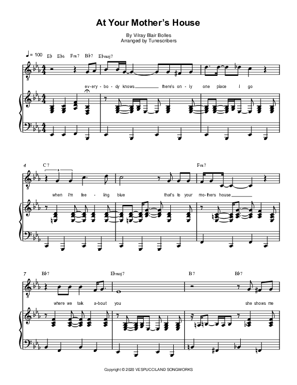 At Your Mother’s House (arr. Tunescribers)
