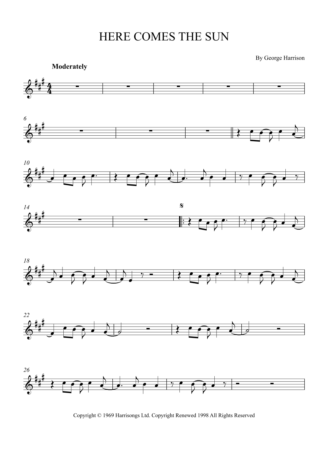 Here Comes The Sun (arr. Alex Nunes Rodrigues)