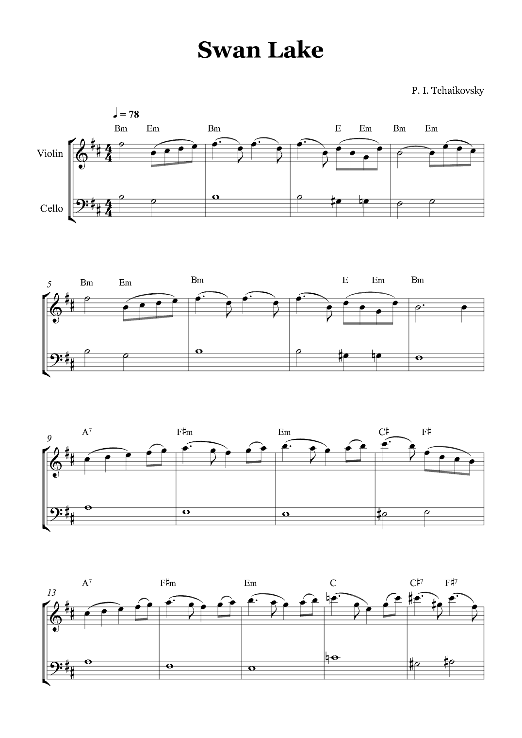 Swan Lake (arr. Gabriel Oliveira)