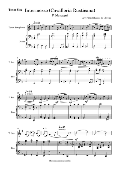 Intermezzo (Cavalleria Rusticana) (arr. Fabio Eduardo de Oliveira)