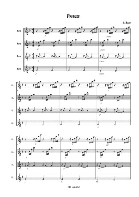Prelude - Flute quartet (arr. Darren Lloyd)