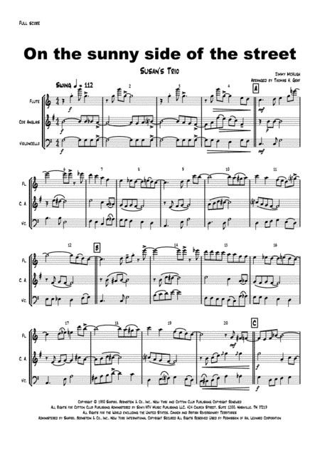 On The Sunny Side Of The Street (arr. Thomas H. Graf)