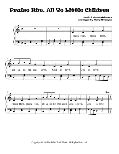 Praise Him All Ye Little Children (arr. Mary McCayne)