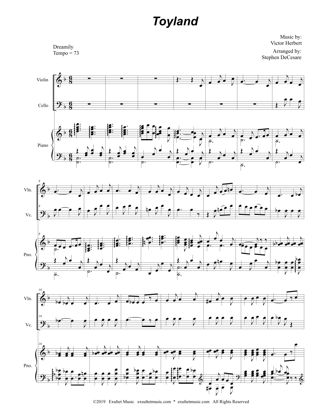 Toyland (Duet for Violin and Cello) (arr. Stephen DeCesare)