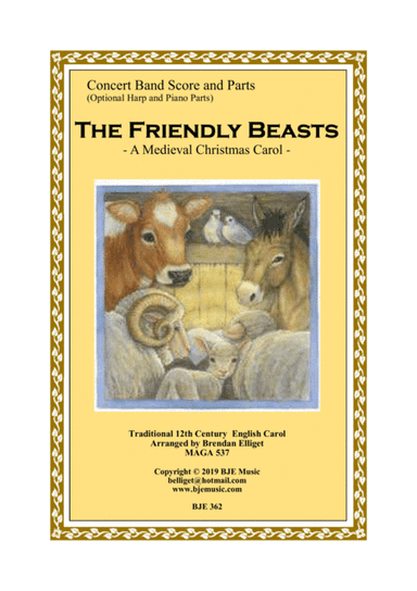 The Fiendly Beasts (A Medieval Christmas Carol) - Concert Band Score and Parts PDF (arr. Brendan Elliget MAGA 537)