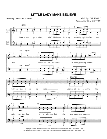 Little Lady Make Believe (arr. Tom Gentry)