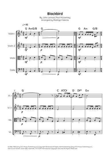 Blackbird (arr. Rodrigo Faleiros)