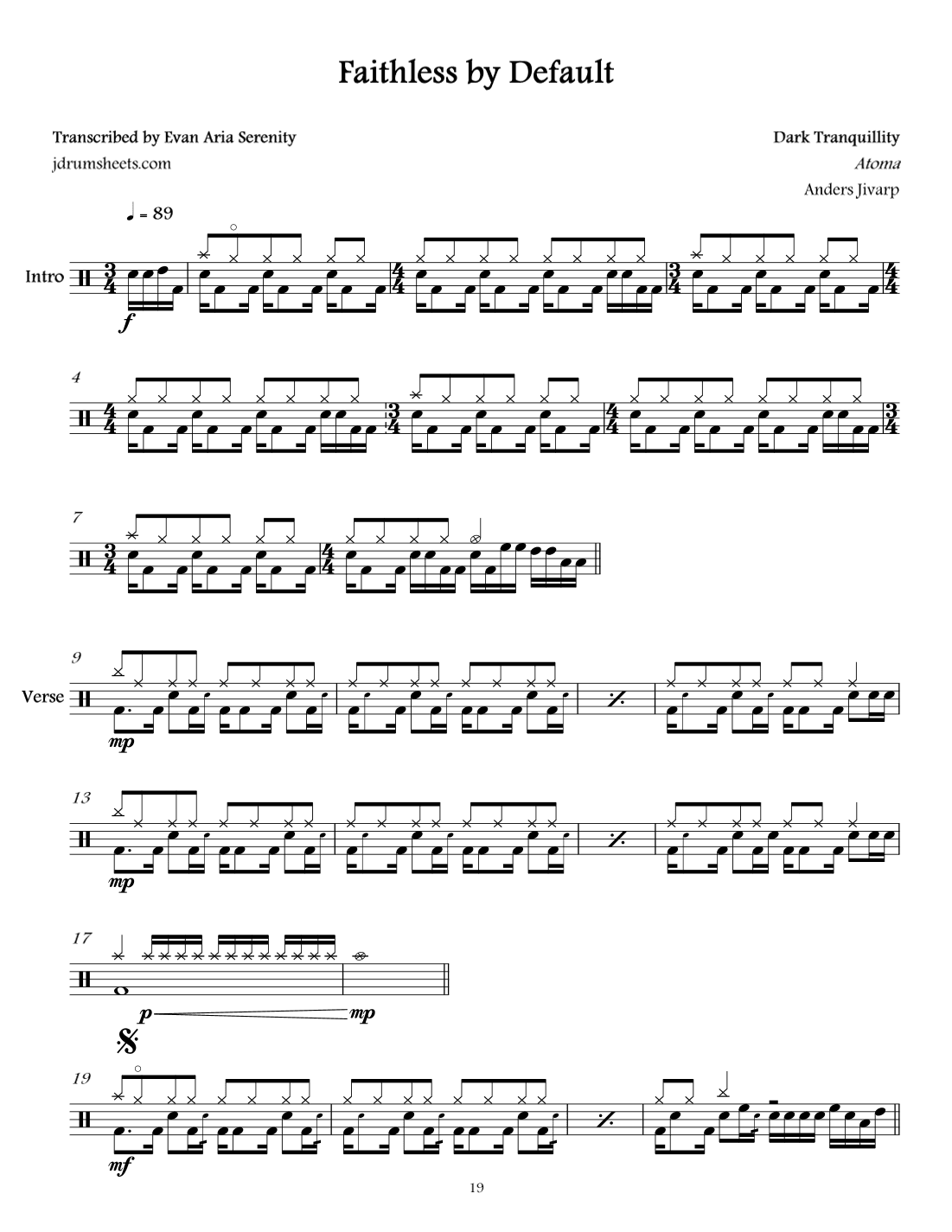 Faithless By Default (arr. Evan Aria Serenity)