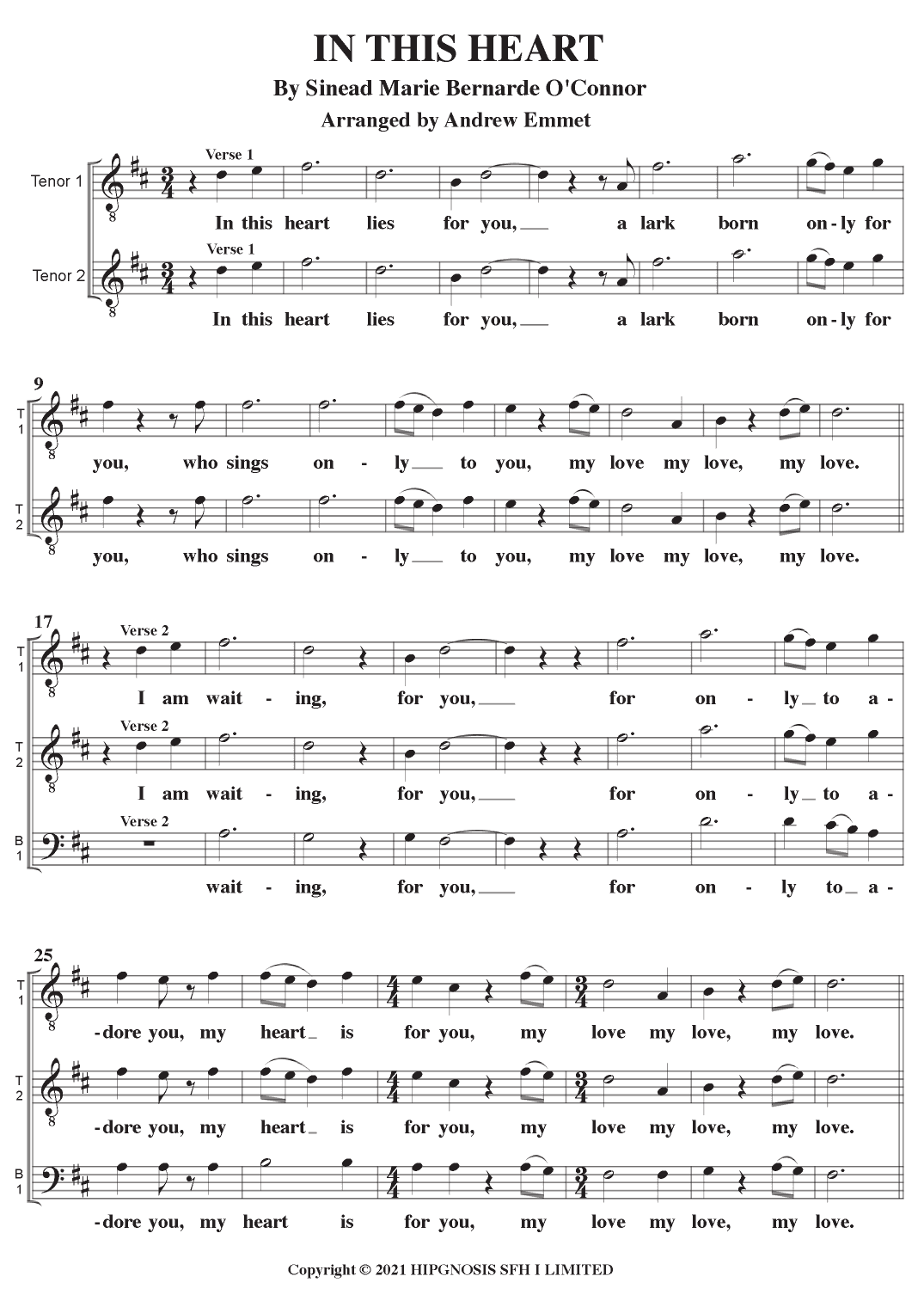 In This Heart (arr. Andrew Emmet)