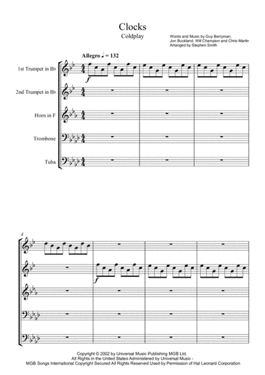 Clocks (arr. Stephen Smith)