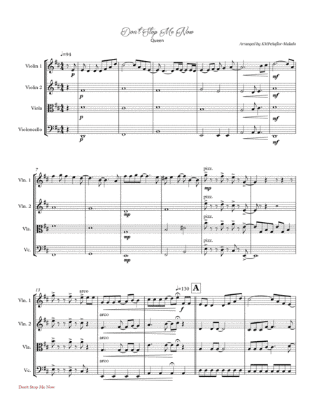 Don't Stop Me Now (arr. KMPeñaflor-Malado)
