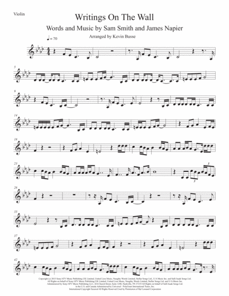 Writing's On The Wall from the film SPECTRE (arr. Kevin Busse)