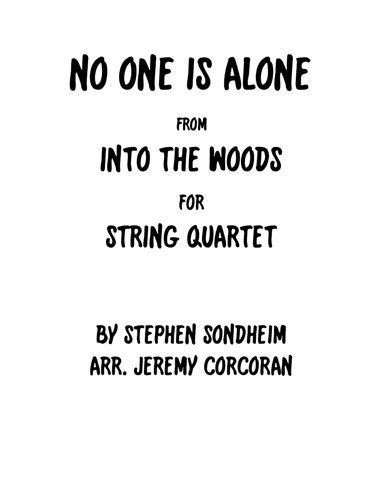 No One Is Alone (arr. Jeremy Corcoran)