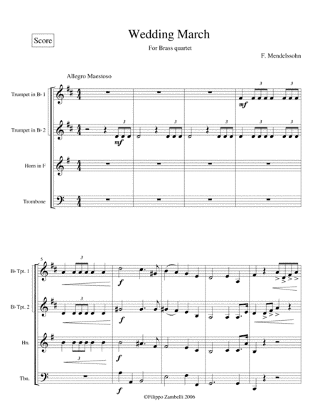 Wedding March - F. Mendelssohn (arr. Filippo Zambelli)