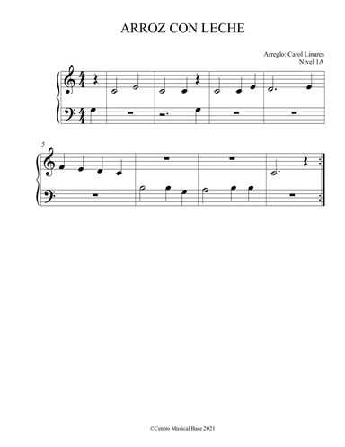 Arroz con Leche (arr. Centro Musical Base)