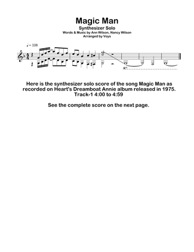Magic Man (arr. Voys)